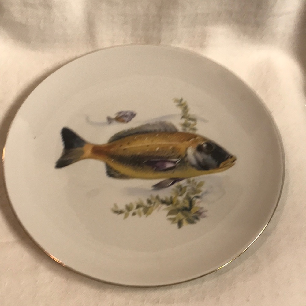 Neiman Marcus Made in West Germany Porcelain Fish Plate 9 1/2” Vintage